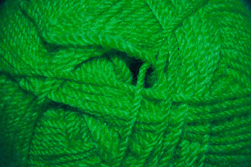 Madeja de lana verde