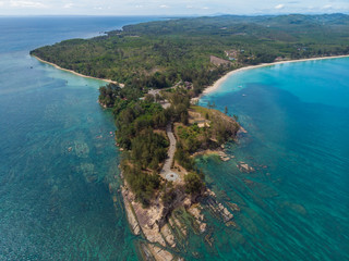 Aerial drone image of beautiful Landscape scene and most famous tourist attraction TIPS OF BORNEO...