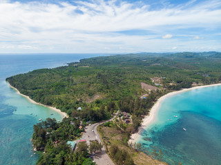 Aerial drone image of beautiful Landscape scene and most famous tourist attraction TIPS OF BORNEO...