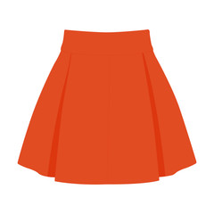 skirt vector orange realistic vector illustration isolated