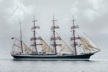 Fototapeta na wymiar Sailing Ship in the Sea