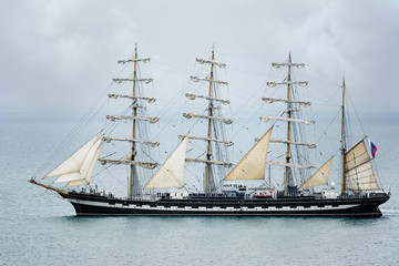 Fototapeta na wymiar Sailing Ships in the Sea