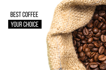  coffee beans in a bag