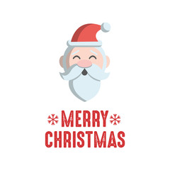 Merry christmas. Santa claus icon. Vector illustration.