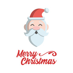 Merry christmas. Santa claus icon. Vector illustration.