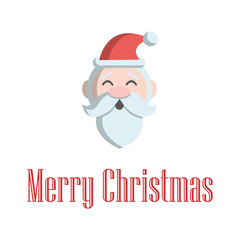 Merry christmas. Santa claus icon. Vector illustration.