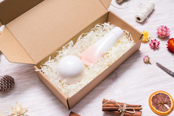 Brown carton box, Beauty Subscription Box