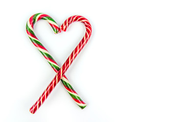 Christmas background. Two different Christmas candy canes