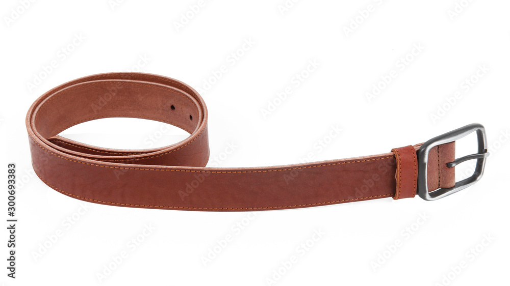 Wall mural light brown suede belt with a buckle