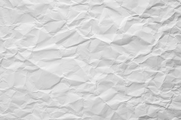 Abstract white crumpled paper texture background