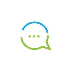 Speech bubble icon Logo template vector illustration