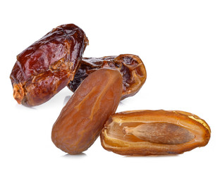 date palm fruit on white background