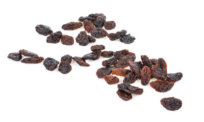 Fototapeta premium Dried raisins on a white background