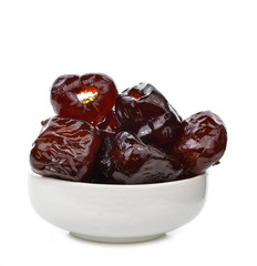 Sweet dried Chinese Jujube on the white background