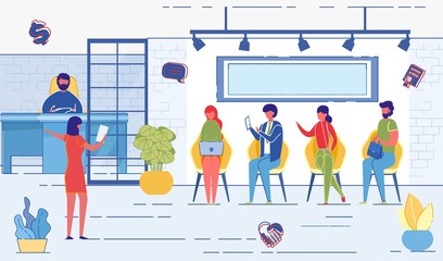 Job Interview, Recruiting, Girl Calling out Line.