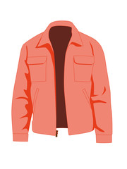 Vector Jacket orange realistic vector illustration isolated