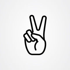 Obraz premium The fingers or hand signals mean peace