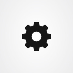 Setting icon vector design, gear symbol.