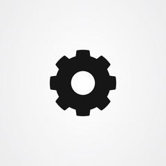 Setting icon vector design, gear symbol.