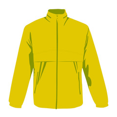 Naklejka premium Windcheater yellow realistic vector illustration isolated
