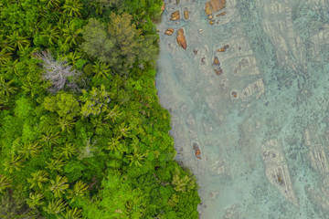 Aerial drone image of beautiful Landscape scene and most famous tourist attraction TIPS OF BORNEO...