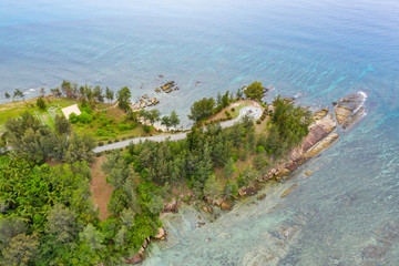 Aerial drone image of beautiful Landscape scene and most famous tourist attraction TIPS OF BORNEO...