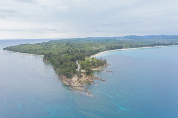 Aerial drone image of beautiful Landscape scene and most famous tourist attraction TIPS OF BORNEO...