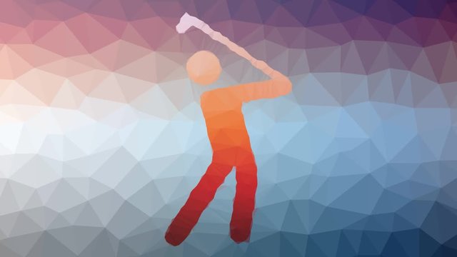 golfing fade techno tessellated looping moving polygons