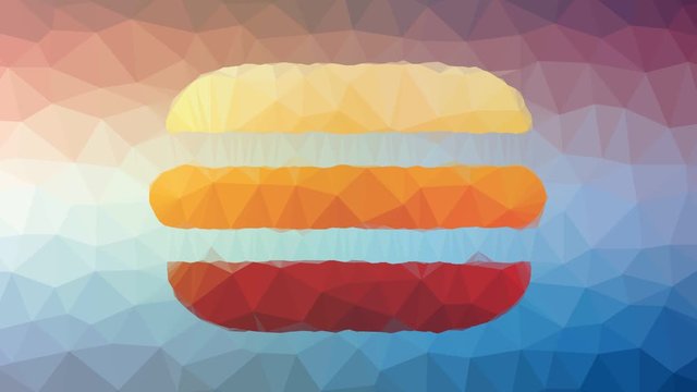 burger appearing weird tessellated looping animated triangles