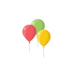 Festive balloons. Vector 3d isometric, color web icon, new flat style. Creative illustration design, idea for infographics.