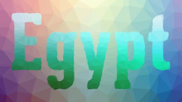 Egypt dissolving modern tessellated looping animated polygons