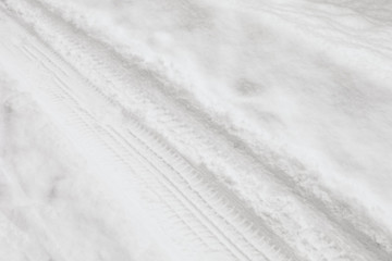 Fototapeta na wymiar ski track in the snow