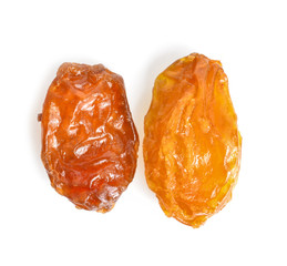 Dried grape isolated on white  background