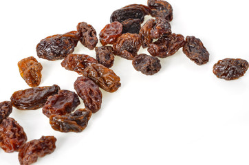 Dried grape isolated on white  background