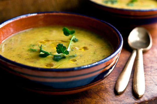 Moroccan fava bean and vegetable soup