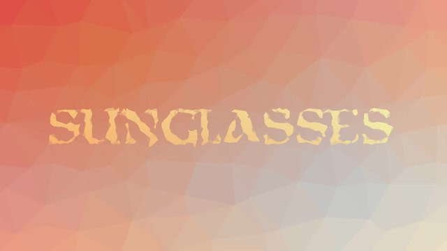 Sunglasses dissolving strange tessellation looping animated polygons