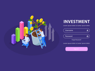Obraz premium Investment Login Page Design
