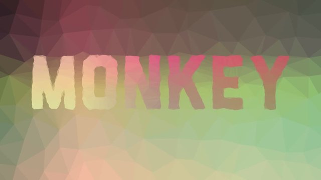 Monkey dissolving weird tessellation looping moving triangles