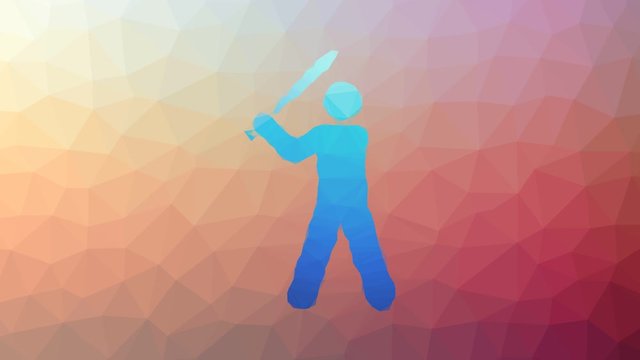 baseball dissolving modern tessellation looping pulsing triangles