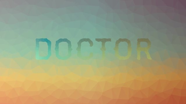 Doctor appearing techno tessellating looping moving polygons