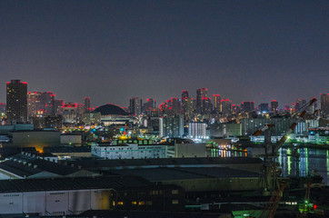 大阪の都市風景　夜景