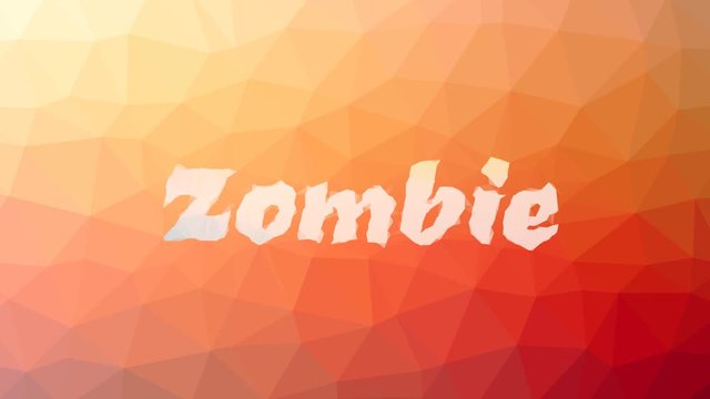Zombie appearing interesting tessellating looping animated triangles