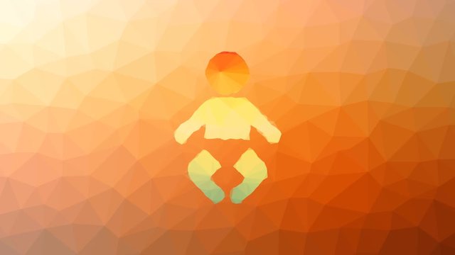 baby nursery dissolving modern tessellation looping moving triangles