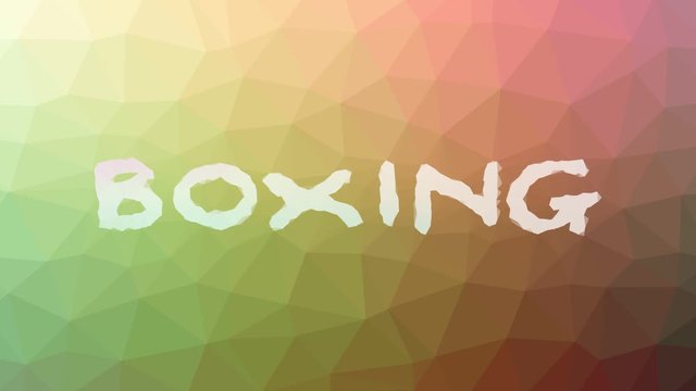 Boxing dissolving strange tessellated looping animated triangles