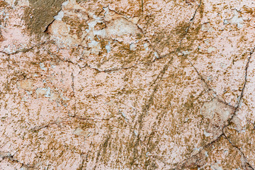 Texture of a concrete wall with cracks and scratches which can be used as a background