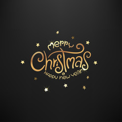 Fototapeta na wymiar Merry Christmas and Happy new year luxury card