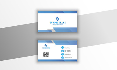 White blue ish business card