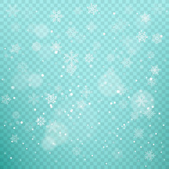 Winter snowfall vector background