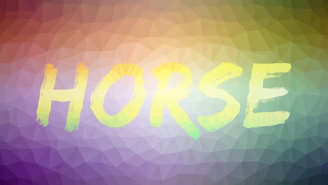 Horse appearing techno tessellation looping animated triangles
