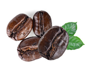  coffee beans  isolated on white background